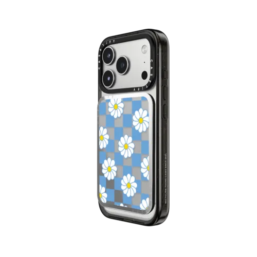 Daisy Checkers | Snappy Cardholder Stand / Snappy Mirror Cardholder Stand MagSafe Compatible / Silver | Image 2