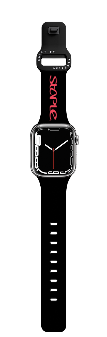 STAPLE Logo Watch Band | Apple Watch Series 7-9 (45mm) / Impact Band / Black | Image 1