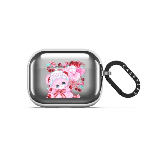 Cherry Lady | AirPods Pro 3 / Earbuds Mirror Case / Silver | Image 1