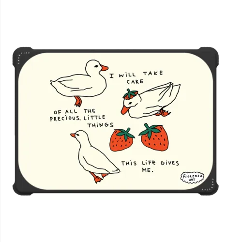 kind ducks and berries | MacBook Pro 14-inch (M1 - M5) / MacBook Bounce Case / Black | Image 2