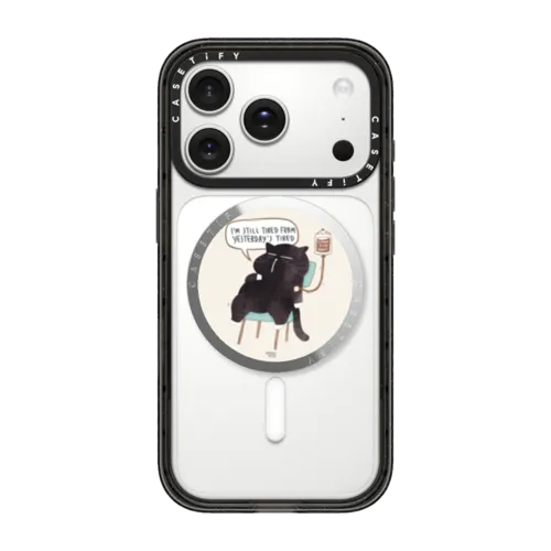 I'm still tired from yesterday's tired | Snappy Grip Stand / Snappy Mirror Grip Stand MagSafe Compatible / Silver | Image 1