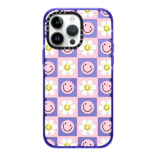 Floral Friends by Katie's Collective | iPhone 14 Pro Max / Impact Case / Peri Purple | Image 1