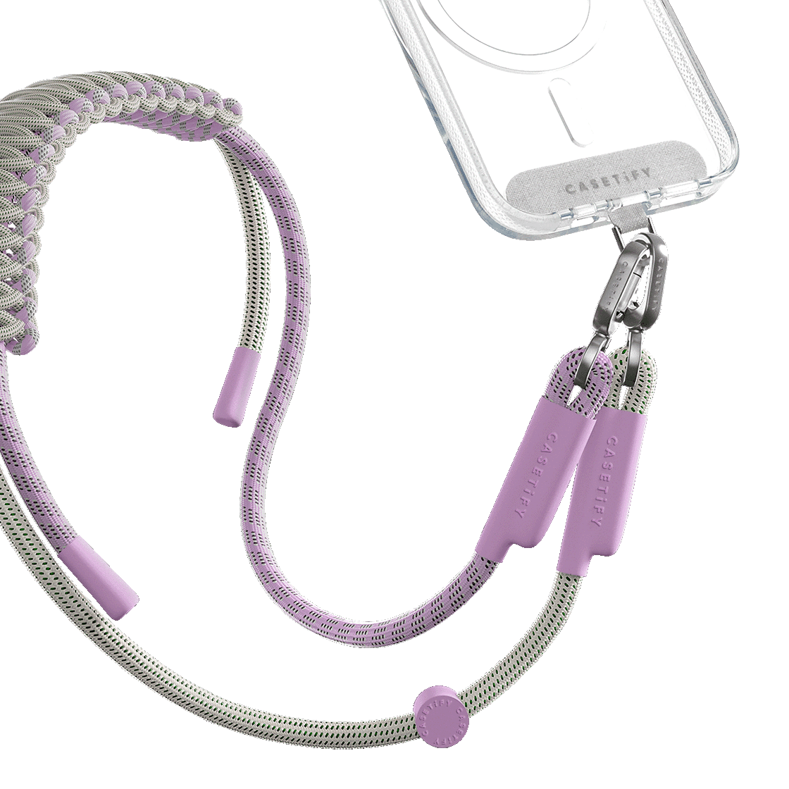 Rope Cross-body Strap - Lilac/ Sage (Braided) | Image 1