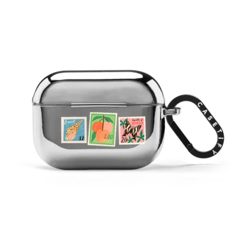 Post Stamps | AirPods Pro / Earbuds Mirror Case / Silver | Image 1