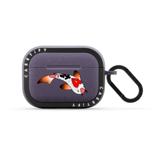 MONEY KOI AIRPODS PRO CASE BY SUE TSAI | AirPods Pro 2 / Earbuds Bounce Case / Matte Deep Purple | Image 1