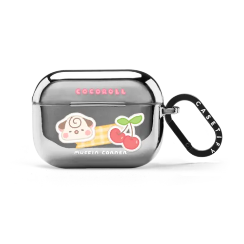 Cocoroll Live Lovely | AirPods Pro 2 / Earbuds Mirror Case / Silver | Image 1