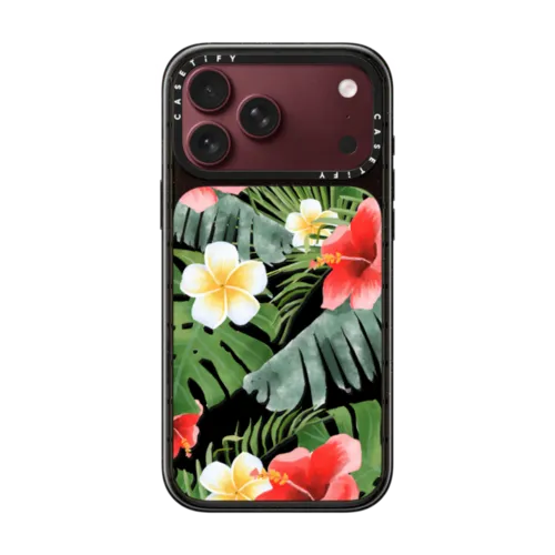 tropical vibe (transparent) | iPhone 18 Pro Max / Impact Case MagSafe Compatible - Glossy / Glossy Black | Image 1
