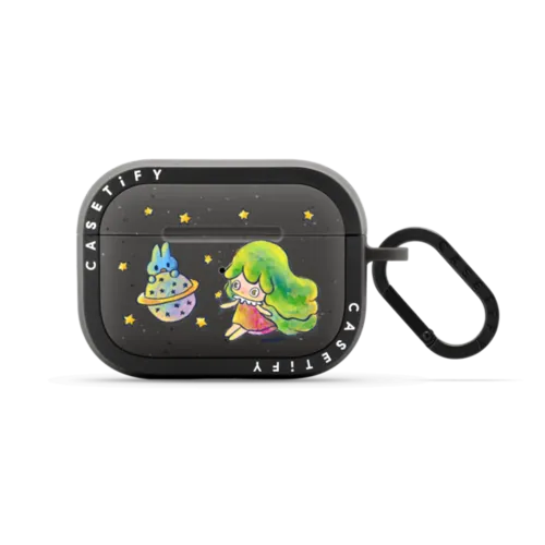 Rinkle & Water Rabbit Earbuds Case | AirPods Pro 2 / Earbuds Bounce Case / Matte Charcoal | Image 1