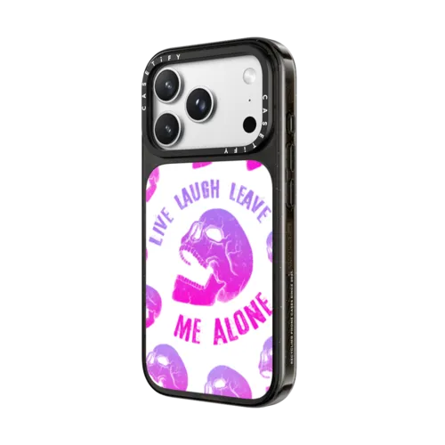 Live Laugh Leave - Pink | iPhone 18 Pro Max / Impact Case MagSafe Compatible - Glossy / Glossy Black | Image 2