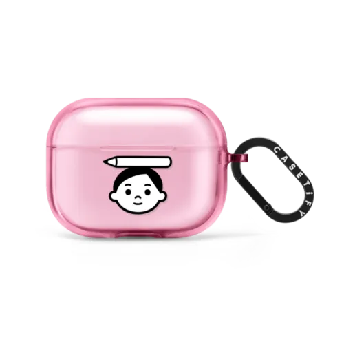 Pencil Boy | AirPods Pro 2 / Earbuds Impact Case / Pink Fizz | Image 1
