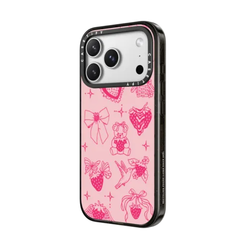 Strawberry Tattoo Flash | iPhone 17 Pro Max / Impact Case MagSafe Compatible / Black | Image 2