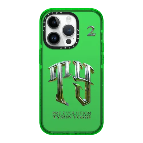 Pre Evolution logo  - TY logo | iPhone 14 Pro / Impact Case / Green | Image 1