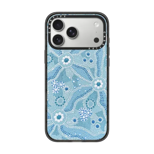Nadyung (Water) - Aboriginal Art | iPhone 17 Pro Max / Impact Case MagSafe Compatible / Black | Image 1