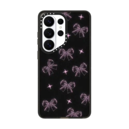 Pink Dreamy Ribbon | Galaxy S26 Ultra / Impact Magnetic Case / Black | Image 1