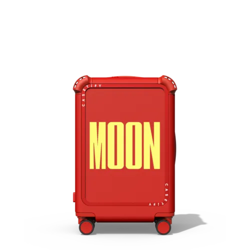 Custom Suitcase | 21" Carry-On Suitcase / Bounce Suitcase / Cherry Red | Image 1