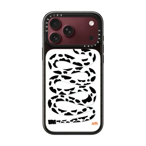 Cow Print Snake by Kristina Micotti | iPhone 18 Pro Max / Impact Case MagSafe Compatible - Glossy / Glossy Black | Image 1