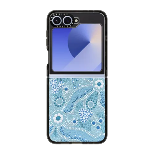 Nadyung (Water) - Aboriginal Art | Galaxy Z Flip6 / Impact Case / Black | Image 1