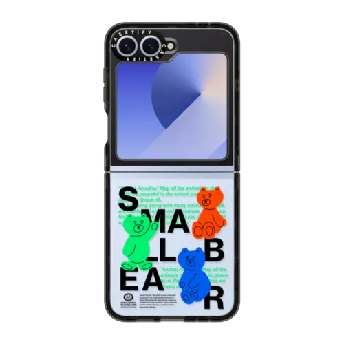 Animal Paradise no.10 small bear | Galaxy Z Flip6 / Impact Case / Black | Image 1