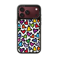 HEARTS BY ROMERO BRITTO | iPhone 18 Pro Max / Impact Case MagSafe Compatible - Glossy / Glossy Black | Image 1