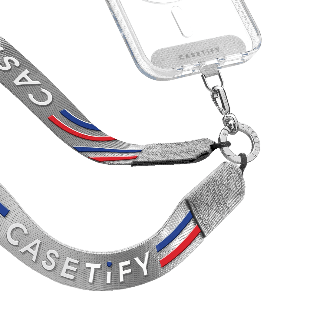 Team CASETiFY Slogan Cross-Body Strap - Silver | Image 1