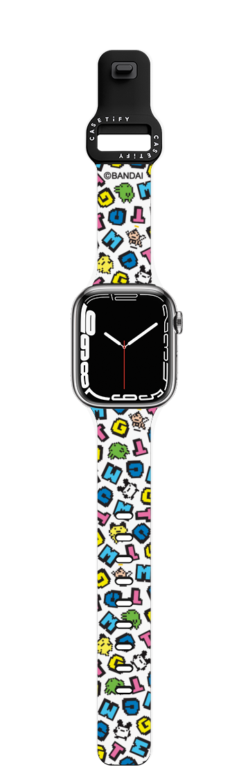Tamagotchi Jumbo Pattern Watch Band | Apple Watch Series 1-3 (38mm) / Impact Band / Black | Image 1