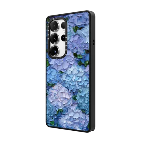 Moonlight Hydrangeas | Galaxy S25 Ultra / Impact Magnetic Case / Matte Black | Image 2
