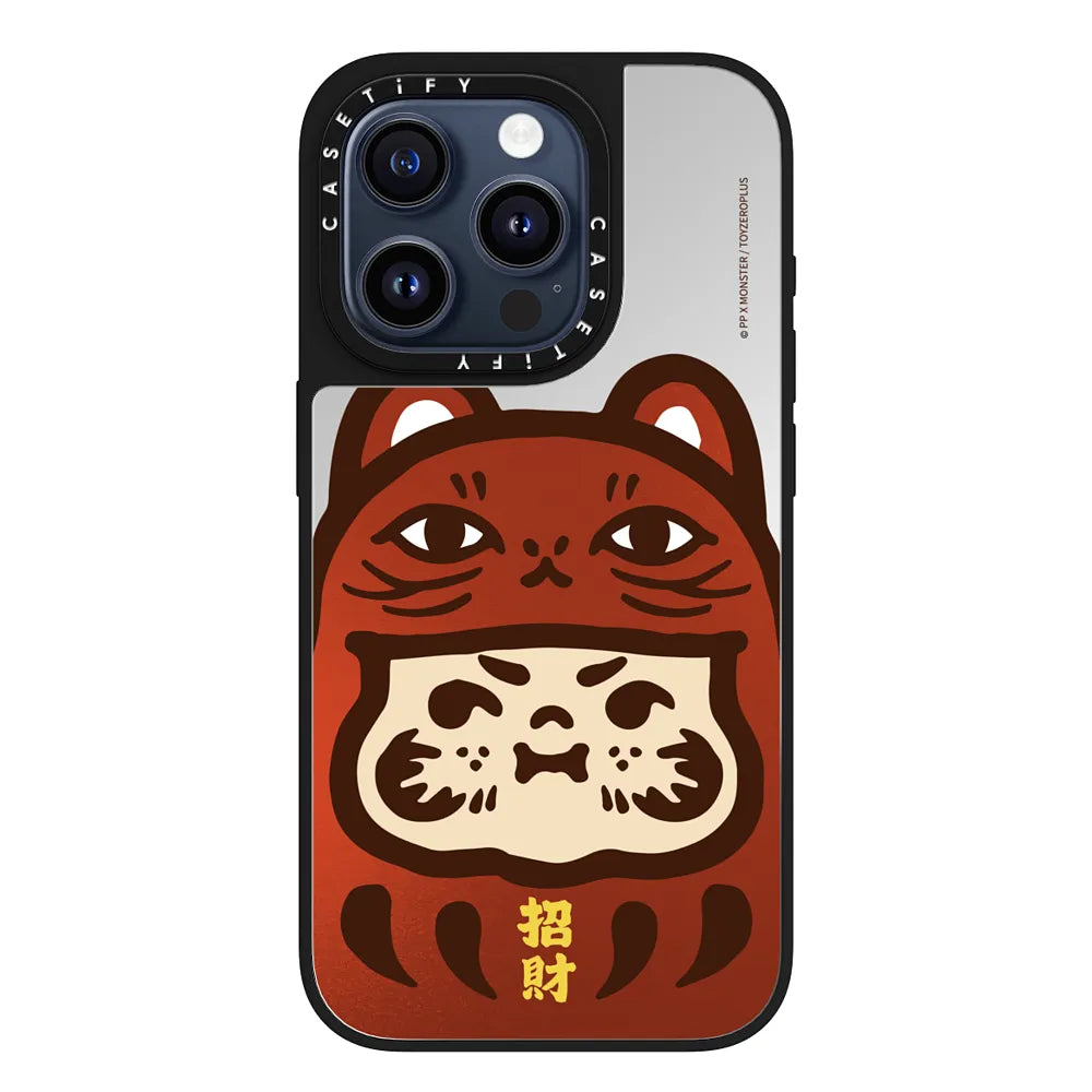 PP Baby Lucky Cat Daruma Red Metallic Case