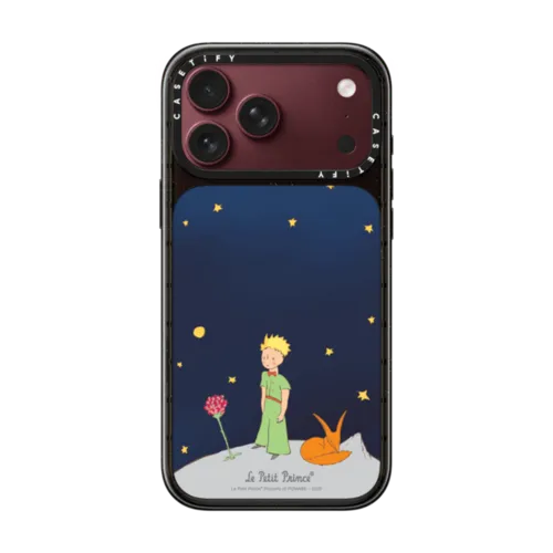 Le Petit Prince Phone Case - Le Petit Prince The Rose & The Fox | iPhone 18 Pro Max / Impact Case MagSafe Compatible - Glossy / Glossy Black | Image 1