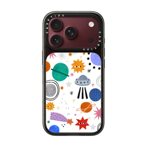SPACE by Daria Solak Illustrations | iPhone 18 Pro / Impact Case MagSafe Compatible - Glossy / Glossy Black | Image 1