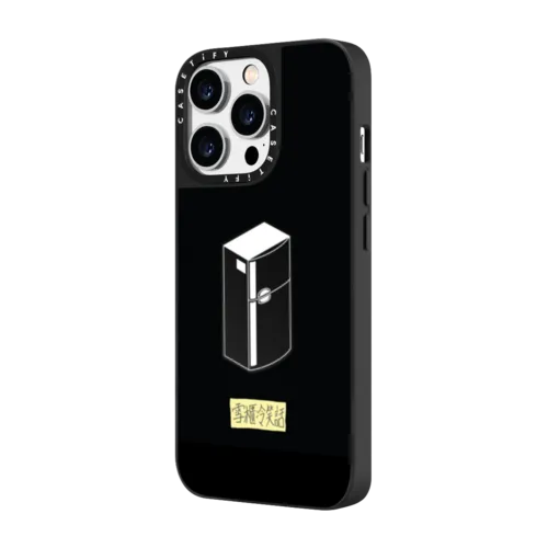 Fridge Joke | iPhone 14 Pro Max / Mirror Case MagSafe Compatible / Black on Black | Image 2