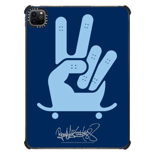 RM Peace Sign Skateboard | iPad Pro 11-inch (3rd/4th gen) / iPad Impact Case / Black | Image 1