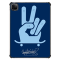 RM Peace Sign Skateboard | iPad Pro 11-inch (3rd/4th gen) / iPad Impact Case / Black | Image 1