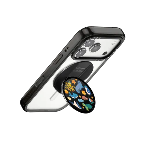 Deep Ocean Wonders | Snappy Grip Stand / Snappy Grip Stand MagSafe Compatible / Black | Image 3