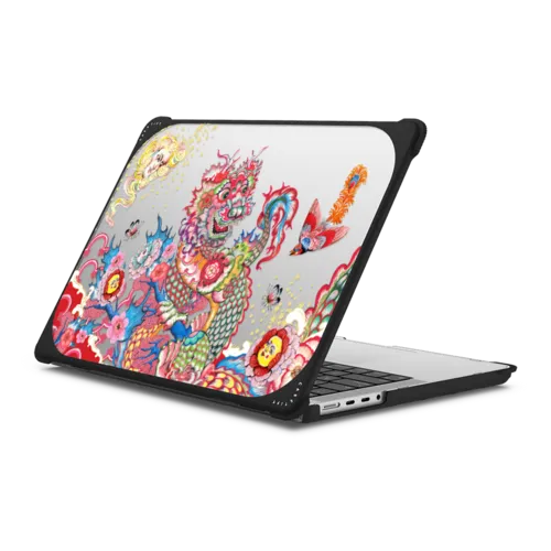 Dragon's reign | MacBook Pro 14-inch (M1 - M5) / MacBook Bounce Case / Black | Image 1