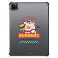 Always Fresh and Hot Burgers by LuLu the Piggy | iPad Pro 11-inch (3rd/4th gen) / iPad Impact Case / Black | Image 1