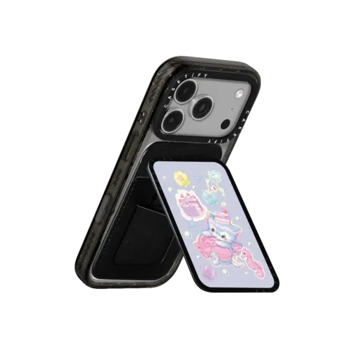 Birthday Lagoon | Snappy Cardholder Stand / Snappy Cardholder Stand MagSafe Compatible / Black | Image 3