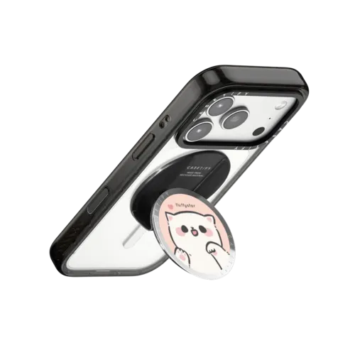 Support From Nini | Snappy Grip Stand / Snappy Mirror Grip Stand MagSafe Compatible / Silver | Image 3