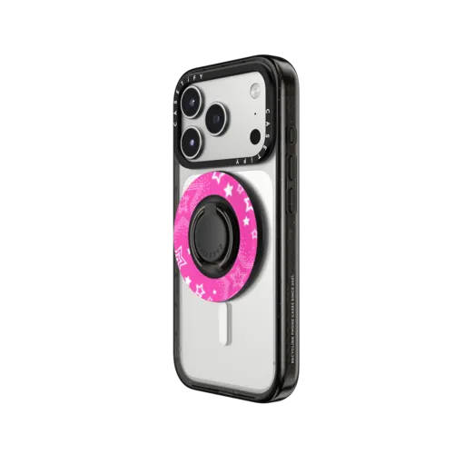Pink Girly Punk Snappy Ring Holder | Snappy Ring Holder / Snappy Ring Holder MagSafe Compatible / Black | Image 2
