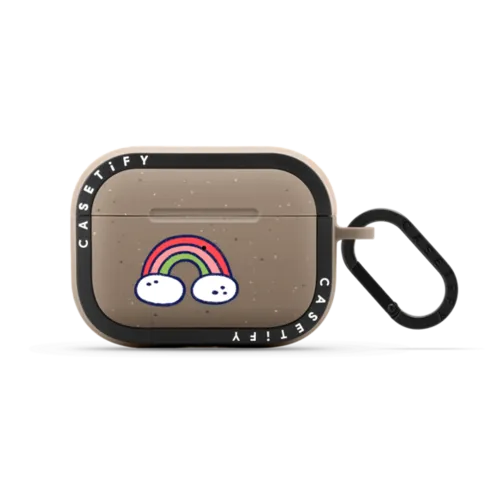 Rainbow | AirPods Pro 2 / Earbuds Bounce Case / Matte Taupe | Image 1