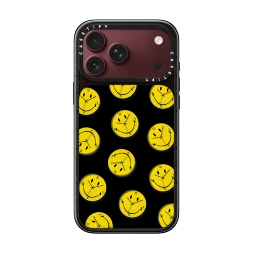 Time to Smile Pattern Phone Case | iPhone 18 Pro Max / Impact Case MagSafe Compatible - Glossy / Glossy Black | Image 1
