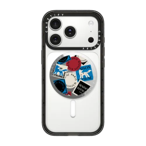 Maison Kitsuné Art Gallery Fox Sticker Gripstand | Snappy Grip Stand / Snappy Mirror Grip Stand MagSafe Compatible / Silver | Image 1