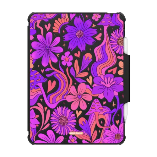Groovy Floral | iPad Pro 12.9-inch (5th/6th gen) / iPad Impact Folio Case / Black | Image 1