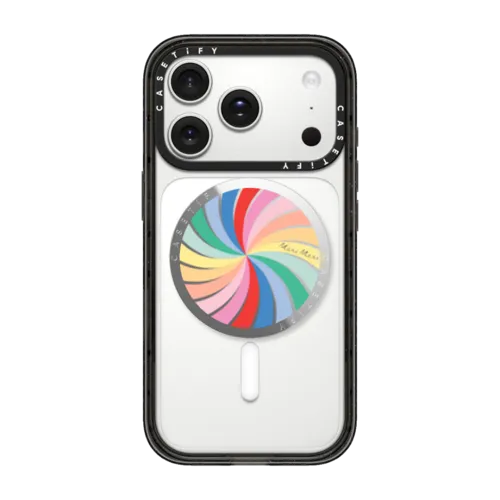 Meri Meri Rainbow Swirl Snappy Grip Stand | Snappy Grip Stand / Snappy Mirror Grip Stand MagSafe Compatible / Silver | Image 1