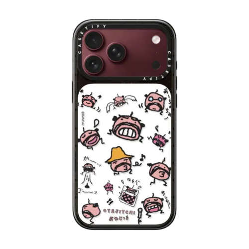 Tamagotchi Oyajitchi Medley Pattern Case | iPhone 18 Pro Max / Impact Case MagSafe Compatible - Glossy / Glossy Black | Image 1