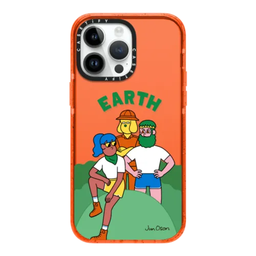 Hiking iPhone Case | iPhone 14 Pro Max / Impact Case / Orange | Image 1