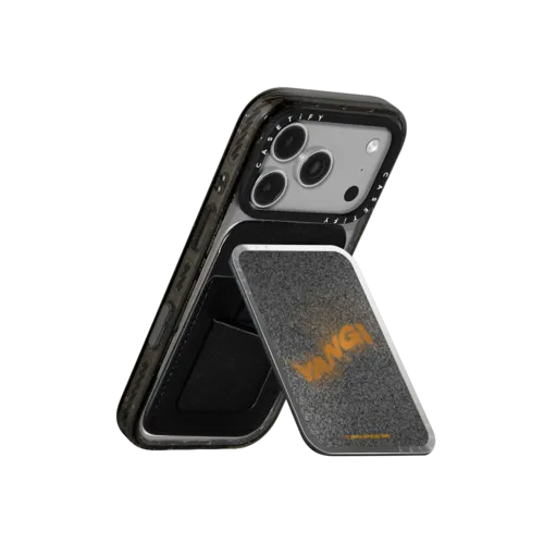YANGI Metalic Glitch Logo Snappy Cardholder Stand | Snappy Cardholder Stand / Snappy Mirror Cardholder Stand MagSafe Compatible / Silver | Image 3