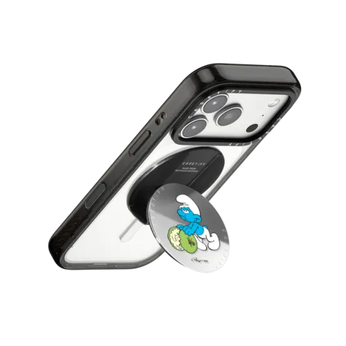 The Smurf Strolling Snappy Grip Stand | Snappy Grip Stand / Snappy Mirror Grip Stand MagSafe Compatible / Silver | Image 3