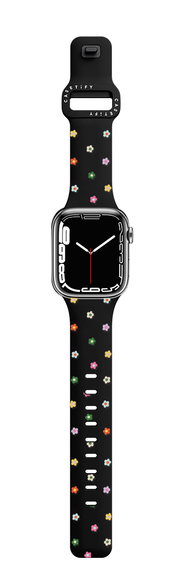 Support Flowers by Joce Cova | Apple Watch Series 7-9 (45mm) / Impact Band / Black | Image 1