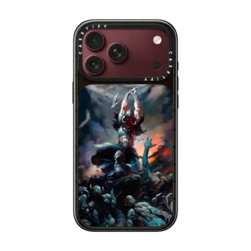 Death Dealer II by Frazetta Girls | iPhone 18 Pro Max / Impact Case MagSafe Compatible - Glossy / Glossy Black | Image 1