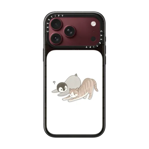 With a cat 3 | iPhone 18 Pro Max / Impact Case MagSafe Compatible - Glossy / Glossy Black | Image 1
